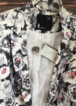 Костюм пиджак брюки в розы в цветы tally weijl3 фото