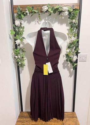 Нова!дизайнерська шикарна сукня – міді з драпіруванням karen millen5 фото