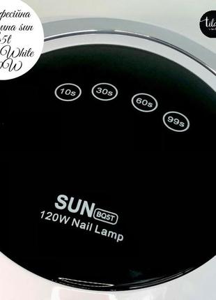 Професійна led-лампа для полімеризації гелю sun bq5t led/uv white 120w з ручкою3 фото