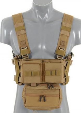 Розвантажувальний жилет emerson chest rig micro mk3 coyote brown