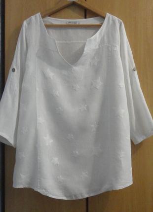 Супер брендова сорочка туніка блуза блузка льон вишивка
