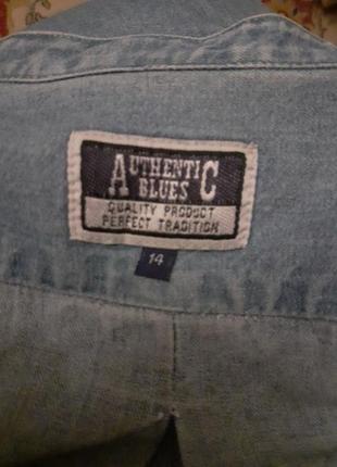 Сорочка джинс authentic denim3 фото