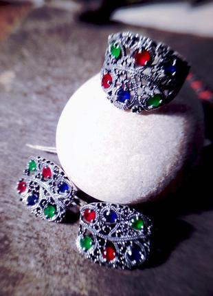 Кольцо серебряное. кольцо 2