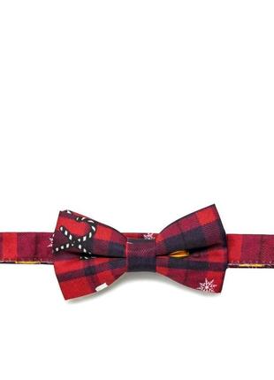 Нова фірмова краватка метелик з текстурованої тканини різдвяний принт нг галстук бабочка koton2 фото