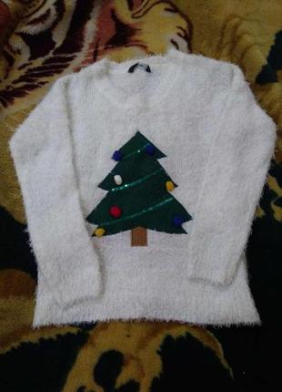 Новогодний свитерок на девочку 8-9 лет,фирма george