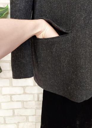Новый мега теплый пиджак/жакет баталл с плотной 100 % шерсти в сером цвете, размер 5-7 хл8 фото