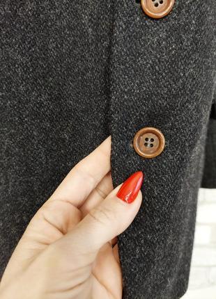 Новый мега теплый пиджак/жакет баталл с плотной 100 % шерсти в сером цвете, размер 5-7 хл9 фото