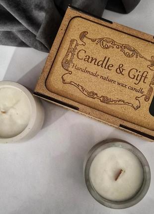 Подарочный набор ароматическая свеча в коробке candle&gift2 фото