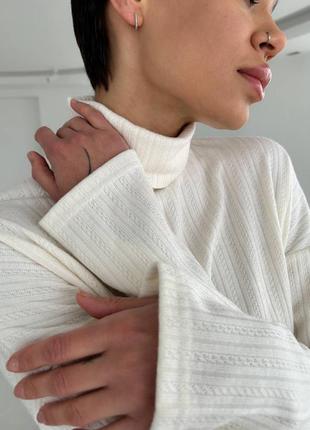 Кофта свитерик под горло гольф трикотаж