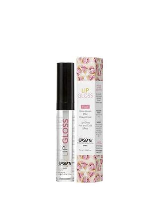 Стимулюючий блиск для губ exsens lip gloss 7.4ml, поколювання ефекту та холодне нагрівання
