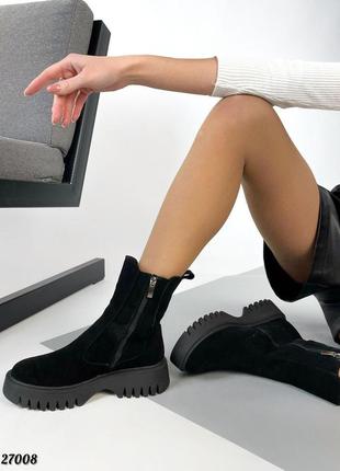 Черевики ❄️ матеріал:  натуральна замша всередині: набивне хутро