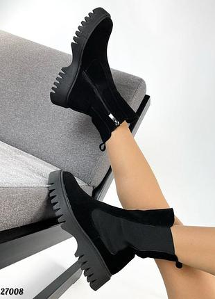 Черевики ❄️ матеріал:  натуральна замша всередині: набивне хутро