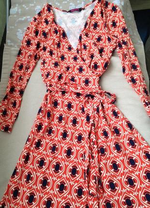 Жіноча бавовняна сукня на запах з поясом 2