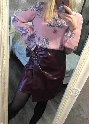 Блузка в цветы и птицы