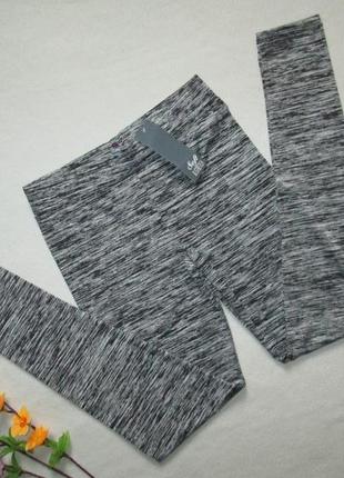 Спортивные лосины леггинсы серый меланж hdm collection.3 фото