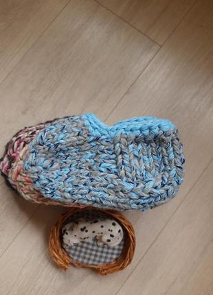 Тапочки капці тапки в'язані ручна робота handmade домашні речі домашнє взуття3 фото