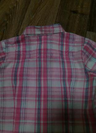 Хлопковая рубашка miss e-vie на девочку 8-9 лет в идеальном состоянии4 фото