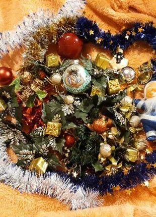 Большой новогодний набор украшейний на новый год рождество на ёлку колокольчики шарики веточки яблоко1 фото