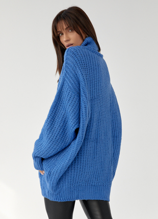 Вязаный модный свитер из ворсистой пряжи, три цвета6 фото