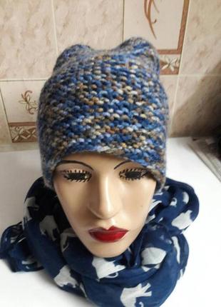 Шапка женская бинни теплая