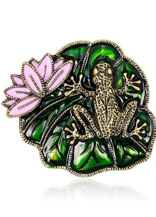 Брошь лягушка, новая! арт.2949