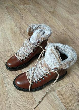 Кожаные ботинки евро / деми