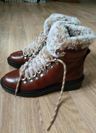 Кожаные ботинки евро / деми