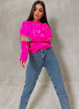 Світерок з сердечками теплий