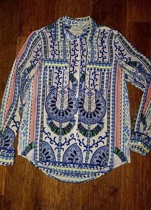 Вінтажна шовкова блуза сорочка by malina вінтаж шовк