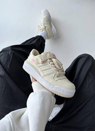 Кроссовки кросівки adidas forum 84 low beige candy pink