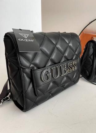 Guess big logo black сумка топ продажів