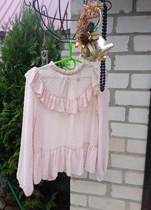 Блуза рубашка ніжна пудрова