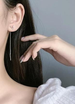 Моносережка букви сережки протяжки d k