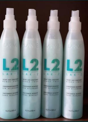 Двофазний кондиціонер для волосся lakme lak-2 instant hair conditioner rinse-free1 фото