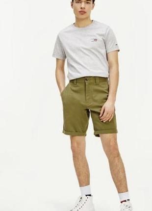 Tommy jeans мужские зеленые шорты tjm essential chino4 фото