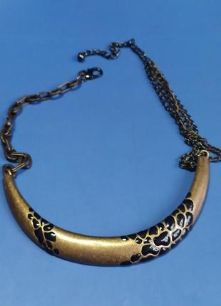 Колье винтаж бренд брошированный металл эмали маркировки