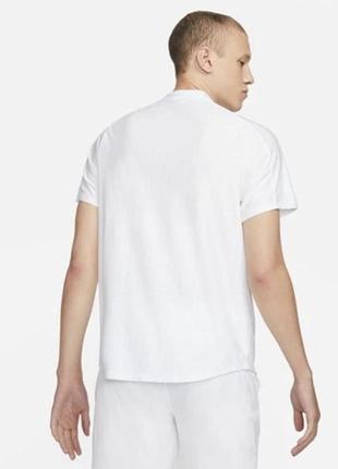 Мужская спортивная футболка белая nike advtg polo sn99 white/black2 фото