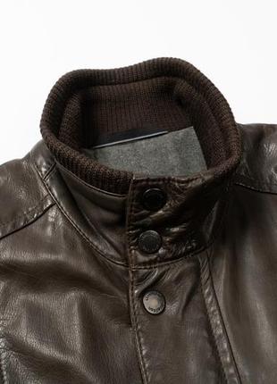 Strellson leather jacket утепленная мужская кожаная куртка3 фото