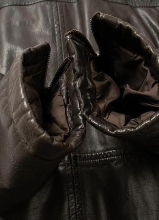 Strellson leather jacket утепленная мужская кожаная куртка10 фото
