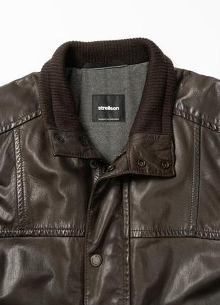 Strellson leather jacket утепленная мужская кожаная куртка2 фото