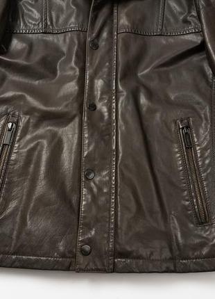 Strellson leather jacket утепленная мужская кожаная куртка4 фото