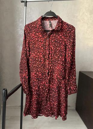 Віскозна сукня енімал принт zara