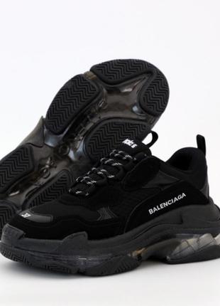 Кроссовки  triple s clear sole black кроссовки
