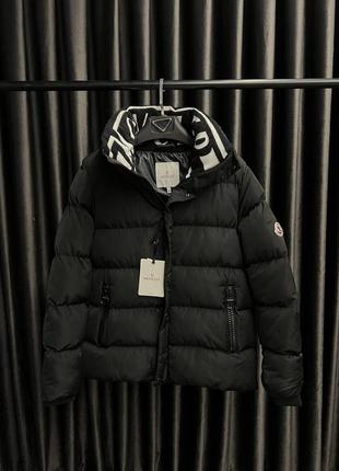Куртка пуховик черная бренд унисекс1 фото