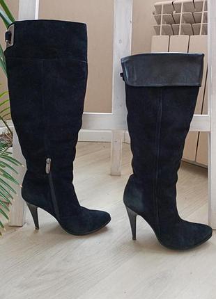 Сапоги  замшевые с наруральным овчинным   мехом