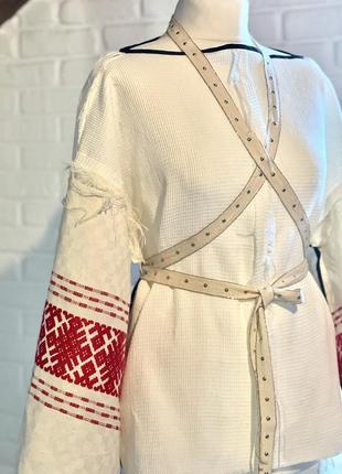 Сорочка - вишиванка з відкритими рукавами oversized