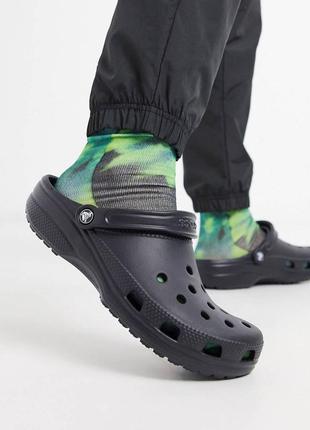 Крокси чорні crocs classic clog black чоловічі жіночі сабо