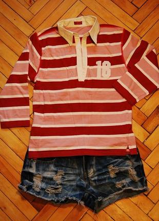 Футболка-поло з довгим рукавом