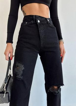 Джинсы х асимметричным верхом