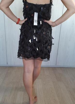 В наявності сукня в паєтку, ідеальний варіант для святкової вечірки, оригінал zara8 фото